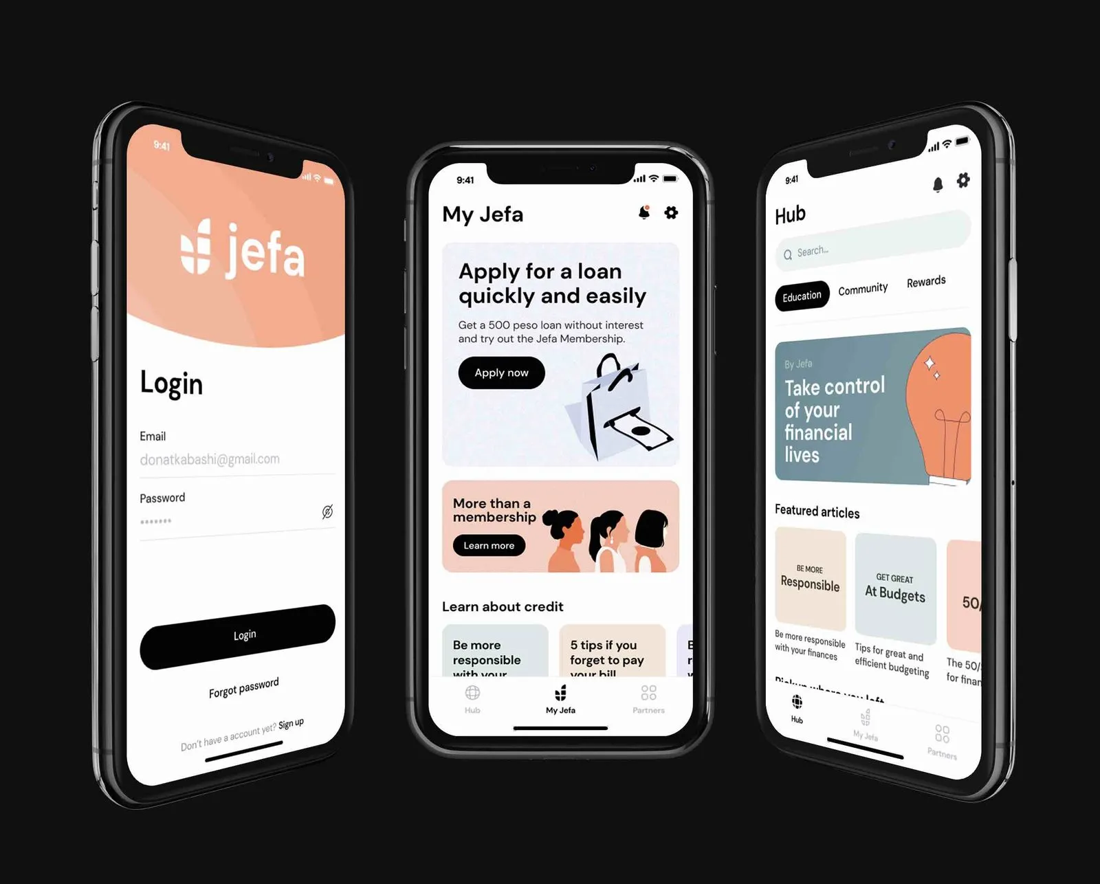 Jefa — app screenshots