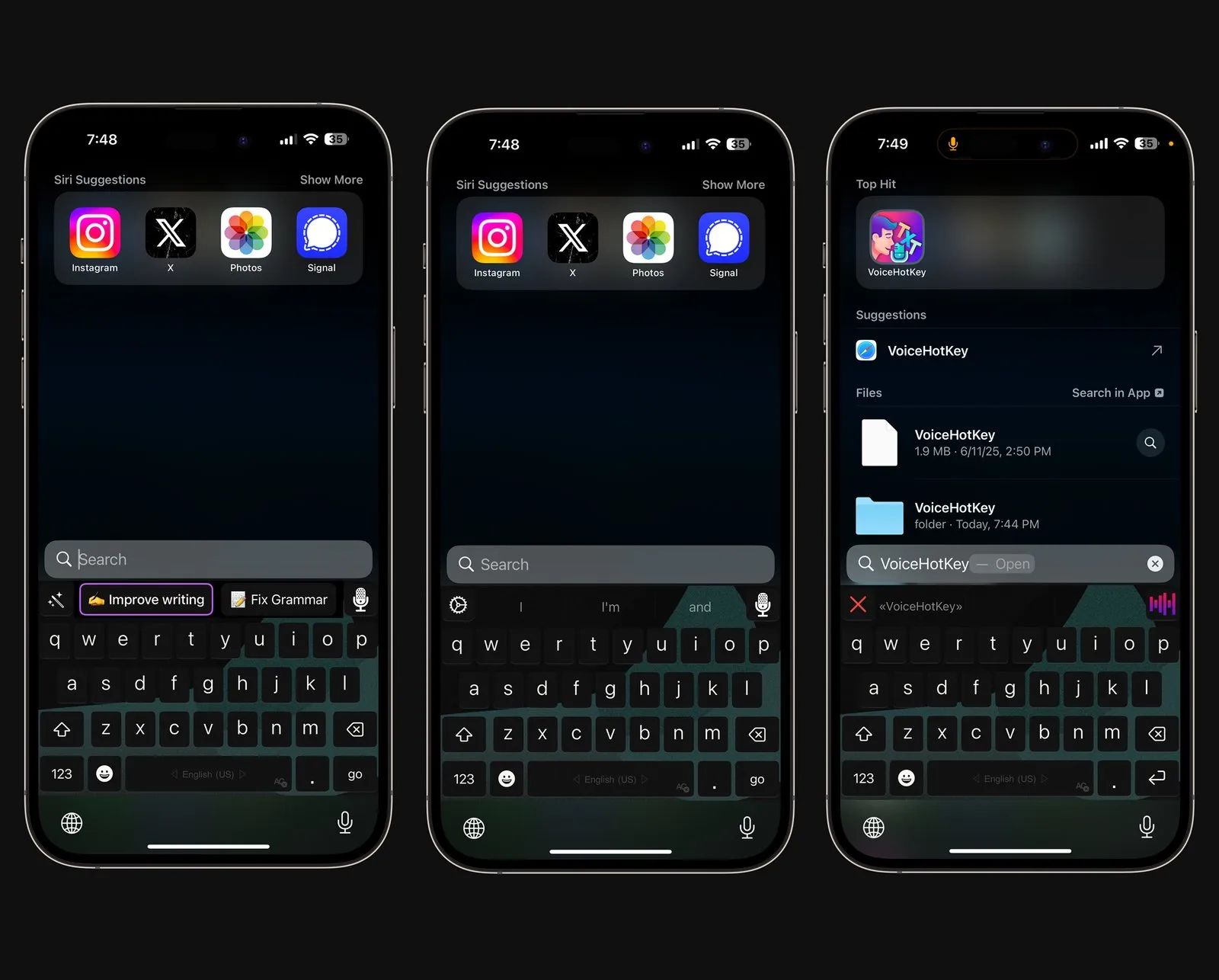 VoiceHotKey — app screenshots